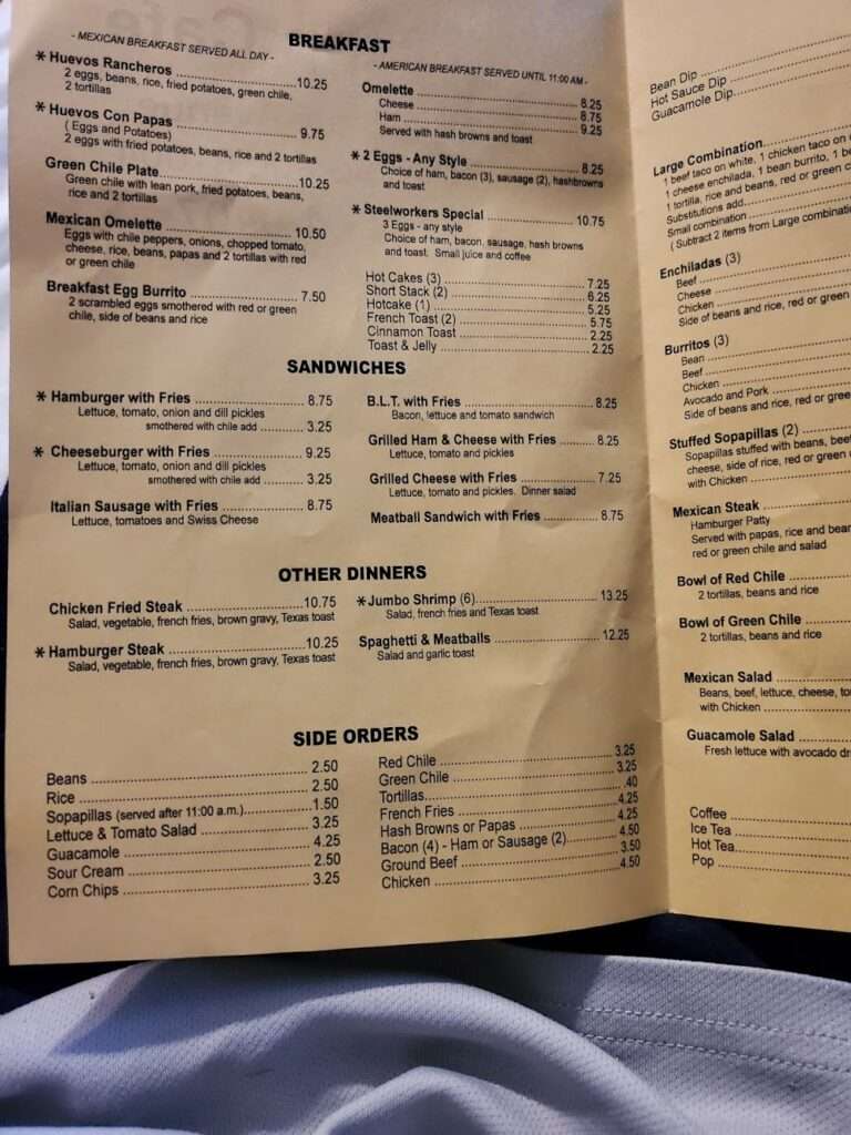 Estela’s Mill Stop Cafe menu 4