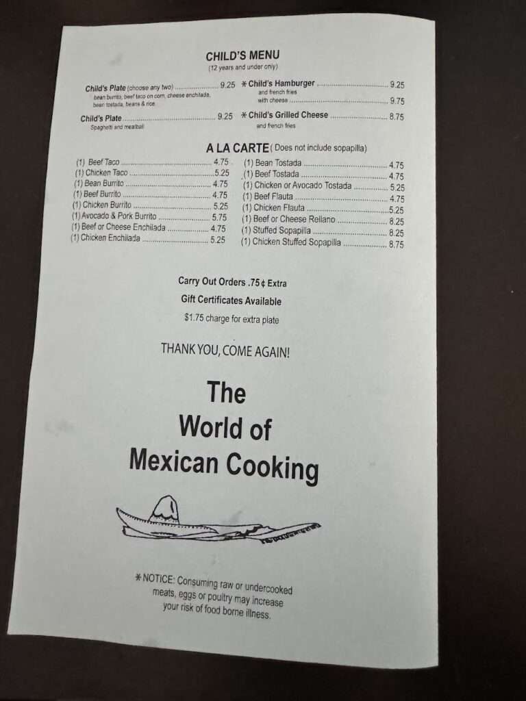 Estela’s Mill Stop Cafe menu 3